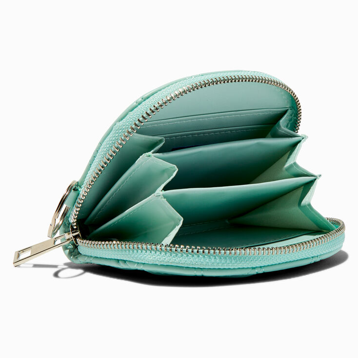 Crystal Bow Quilted Mint Green Wallet,