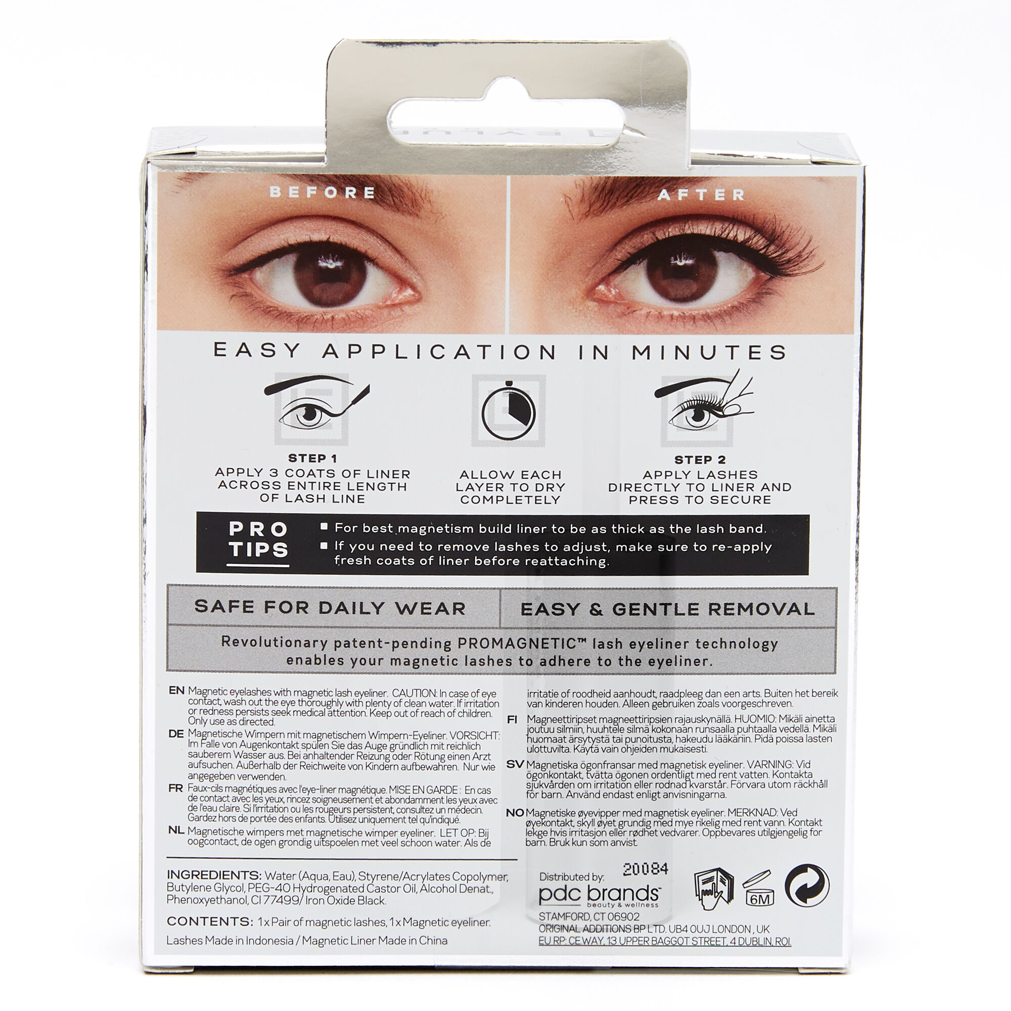 Système eyeliner et faux cils aimantés Eylure Pro Fluttery Light No. 117,