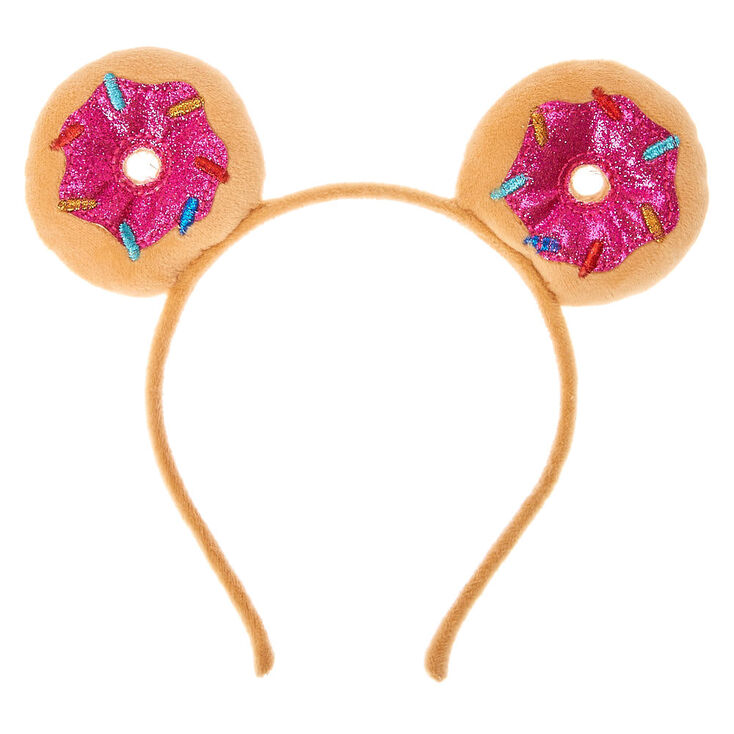Serre-t&ecirc;te oreilles de chat donut scintillantes,