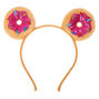 Serre-t&ecirc;te oreilles de chat donut scintillantes,