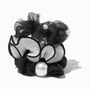 Pearl Accented Black &amp; Cream Hair Scrunchies - 3 Pack,