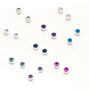 5MM Round Mixed Magnetic Stud Earrings - 9 Pack,