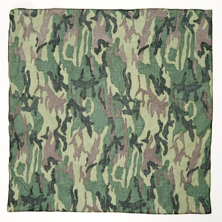 Camo Print Bandana Headwrap,