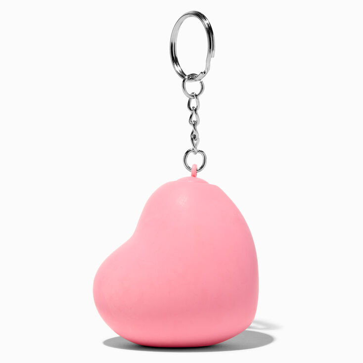 Angel Pink Heart Stress Ball Keychain