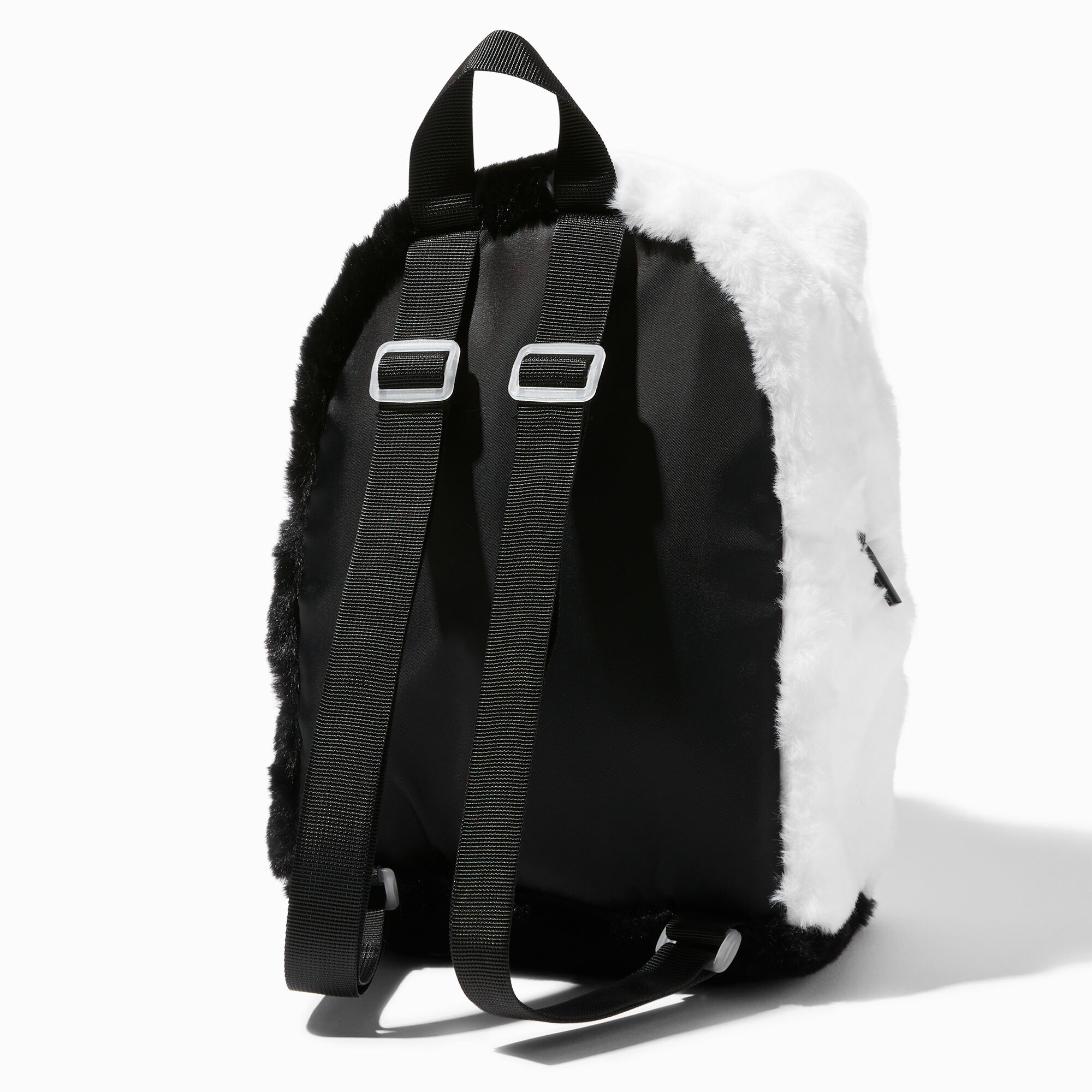 Moody Cat Furry Mini Backpack,