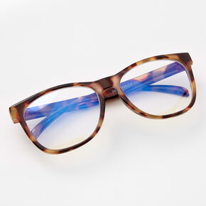 Claire&#39;s Club Tortoiseshell Rectangle Clear Lens Frames,