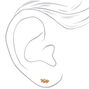 18ct Gold Plated Crystal Leaf Stud Earrings,