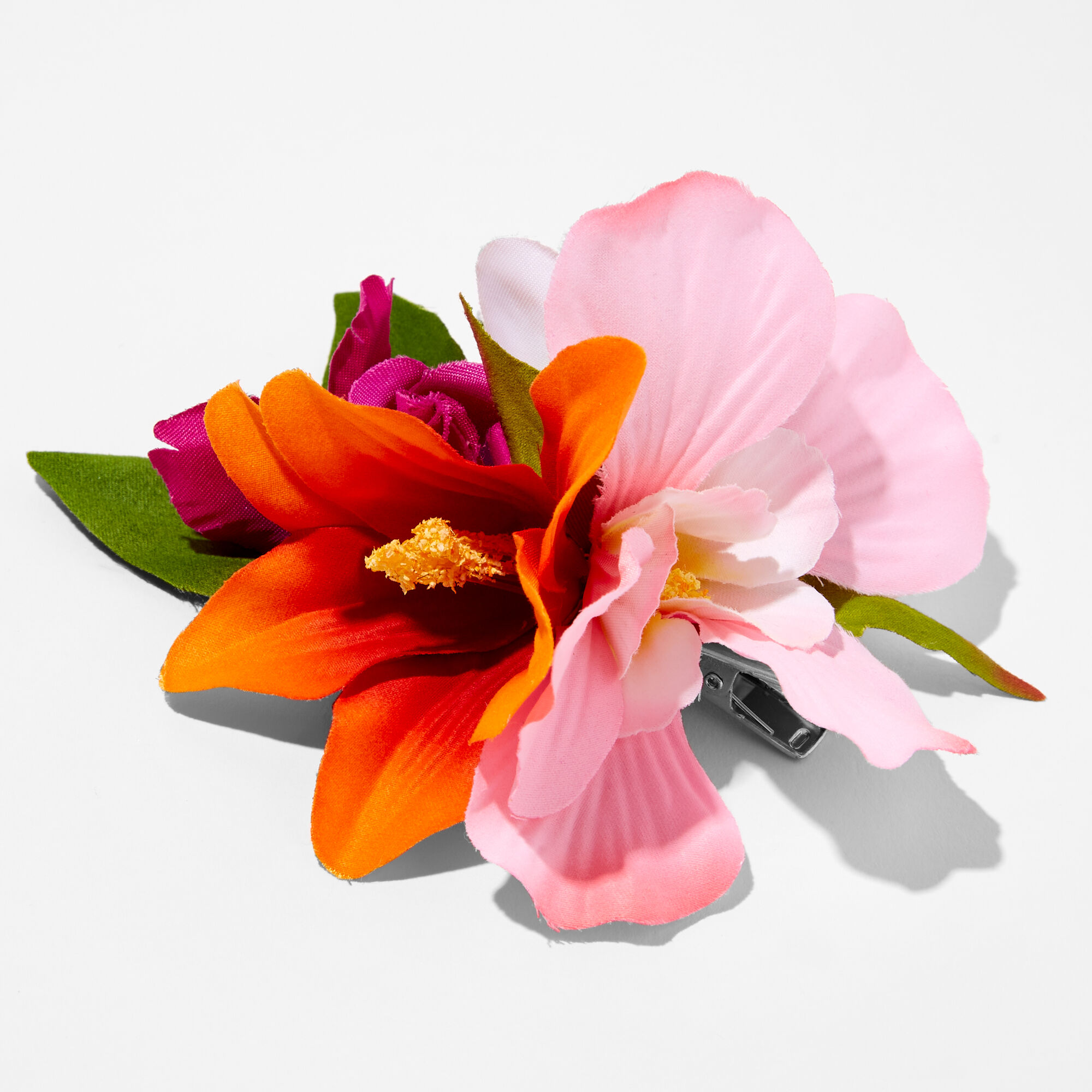 View Claires Tropical Flower Hair Clip Orange information