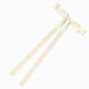 Ivory Extra Long Hair Bow Clip ,