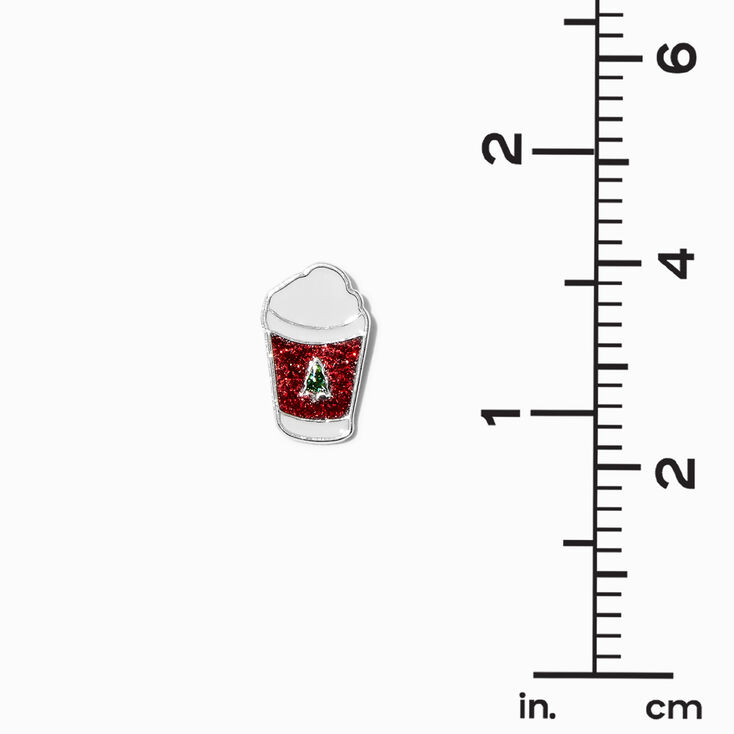 Christmas Latte Enameled Stud Earrings,
