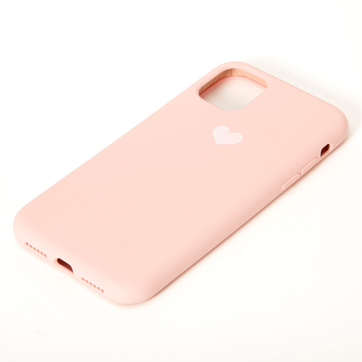 Blush Pink Heart Phone Case - Fits iPhone 11,