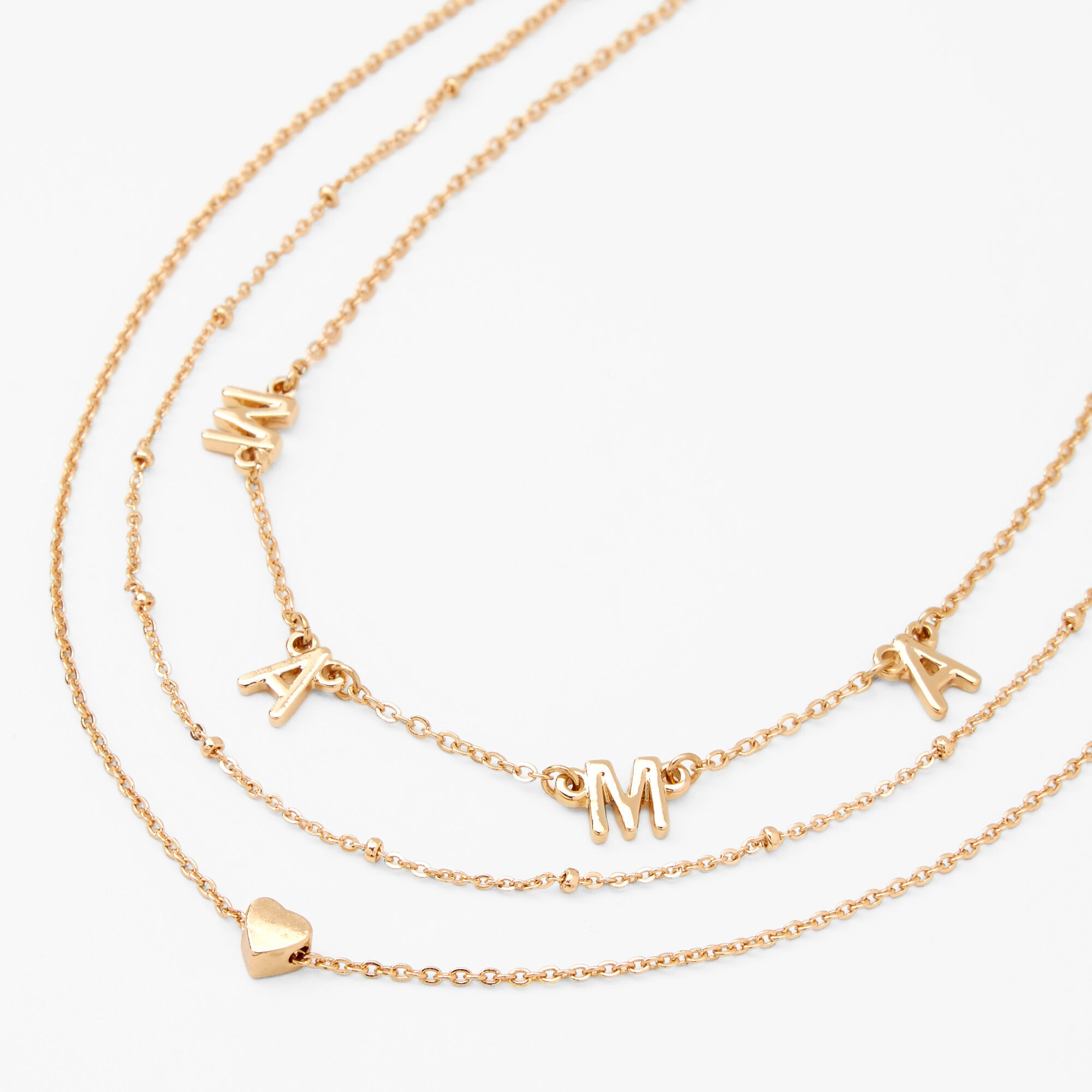 Mother's Day Gold Mama Multi Strand Chain Necklace,