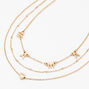 Mother&#39;s Day Gold Mama Multi Strand Chain Necklace,