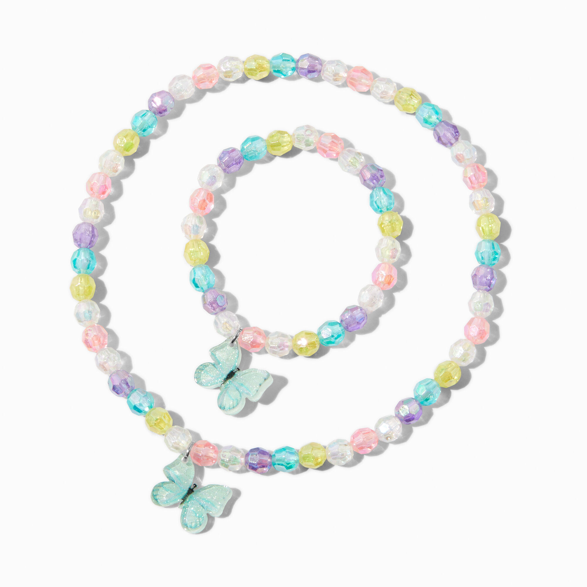 View Claires Club Pastel Butterfly Beaded Jewelry Set 2 Pack information