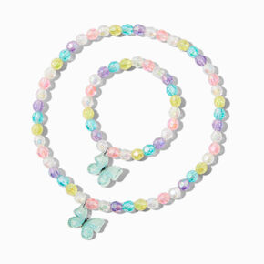 Claire&#39;s Club Pastel Butterfly Beaded Jewelry Set - 2 Pack,