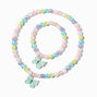 Claire&#39;s Club Pastel Butterfly Beaded Jewellery Set - 2 Pack,