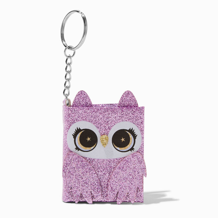 Purple Owl Mini Diary Keyring,