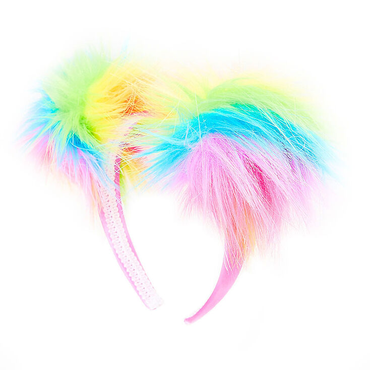 Rainbow Pom Pom Headband | Claire's US