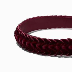 Serre-t&ecirc;te tress&eacute; en velours marron,