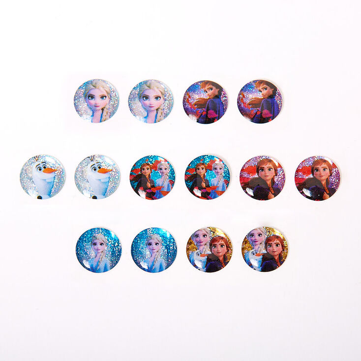 Lot de 7&nbsp;boucles d&#39;oreille autocollantes et bagues La Reine des Neiges 2 &copy;Disney,