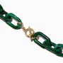 Faux Malachite Chunky Chain Link Choker Necklace,