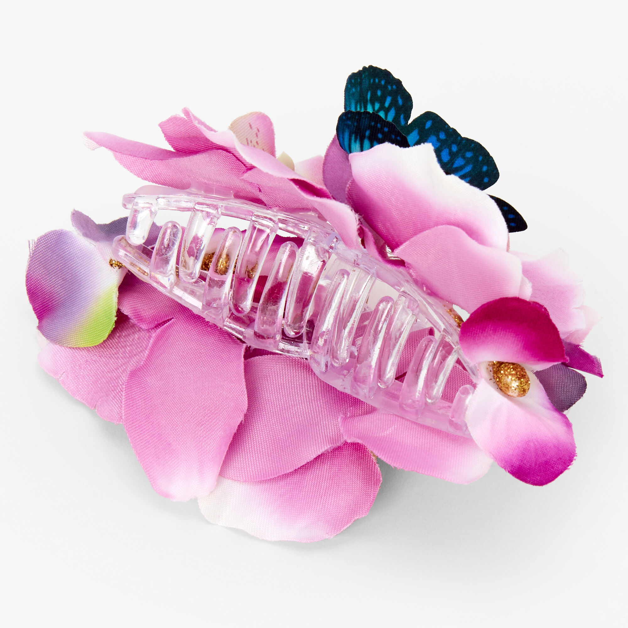 Pink Butterfly Orchid Hair Claw,