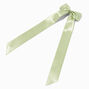 Sage Green Satin Long Tail Hair Bow Clip,