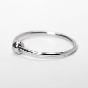 22G Sterling Silver Beaded Nose Ring,