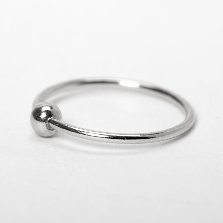 22G Sterling Silver Beaded Nose Ring,