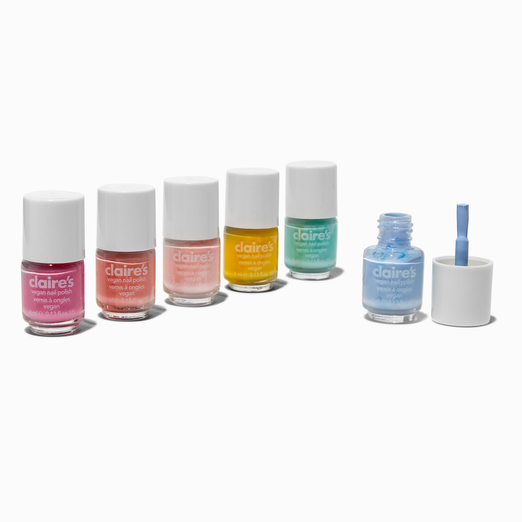 View Claires Pastel Matte Mini Vegan Nail Polish Set 6 Pack information