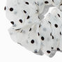 Giant White Polka Dot Hair Scrunchie,
