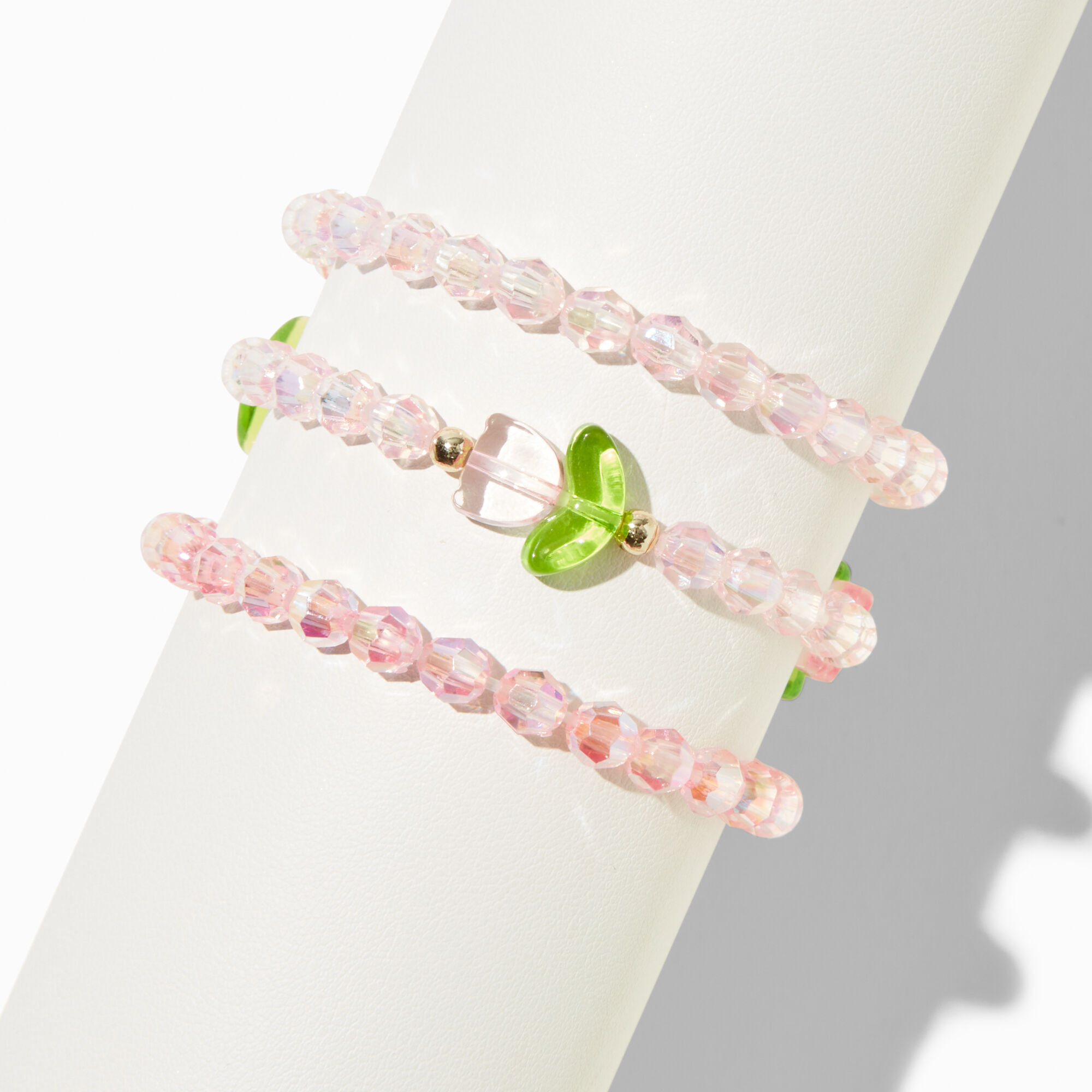 Claire's Club Tulip Beaded Stretch Bracelets - 3 Pack,