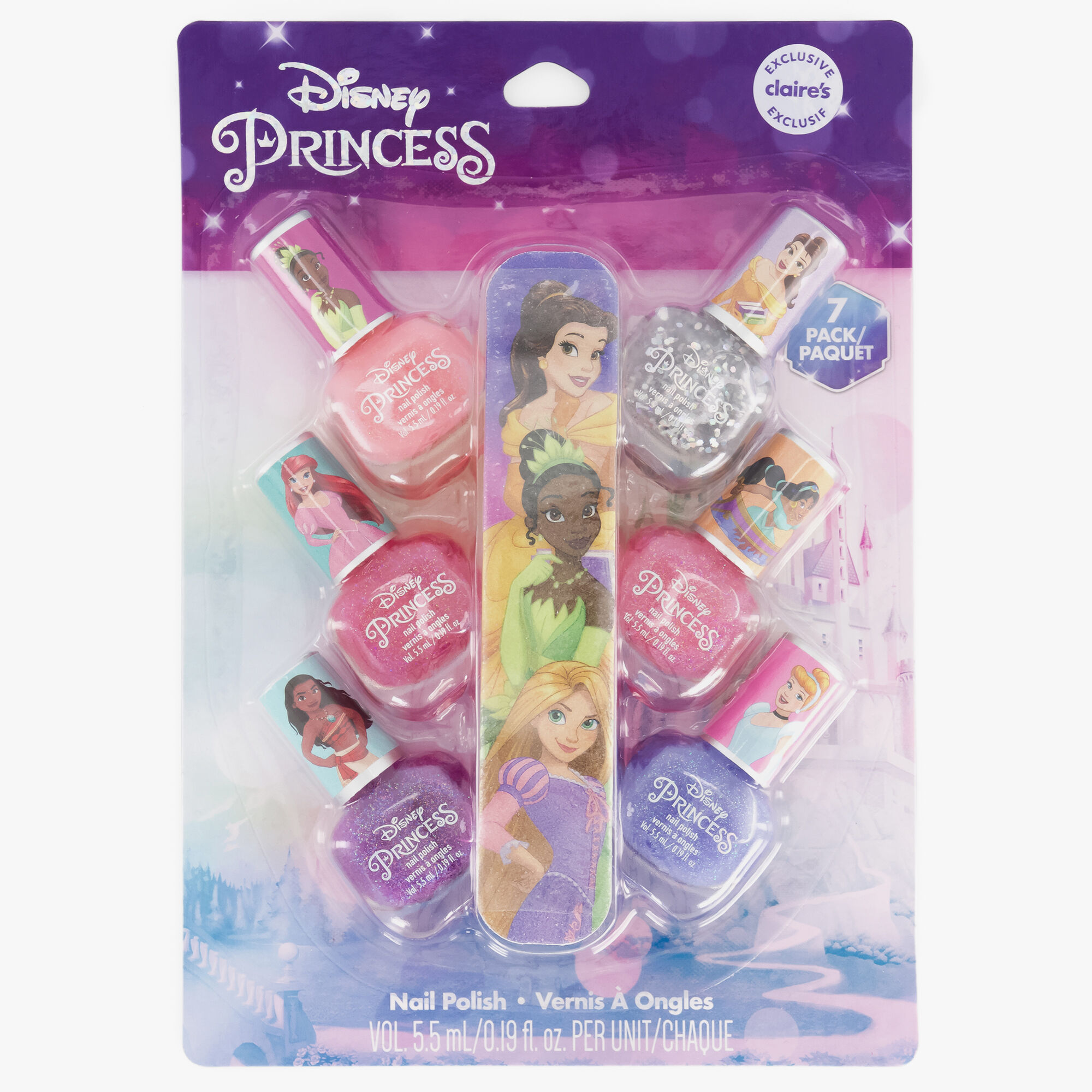 View Claires Disney Princess File And Nail Varnish 7 Pack information