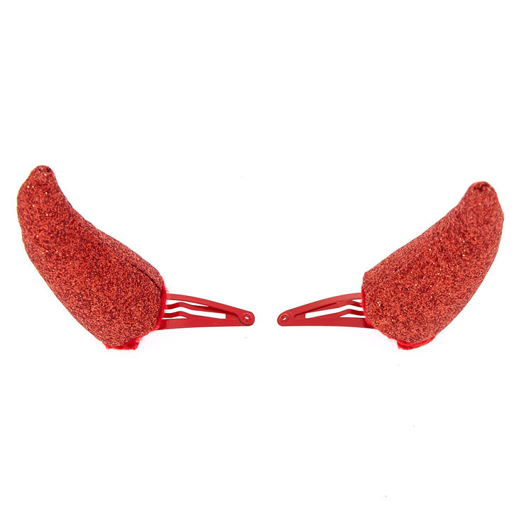 Devil Horn Snap Hair Clips - Red, 2 Pack | Claire's