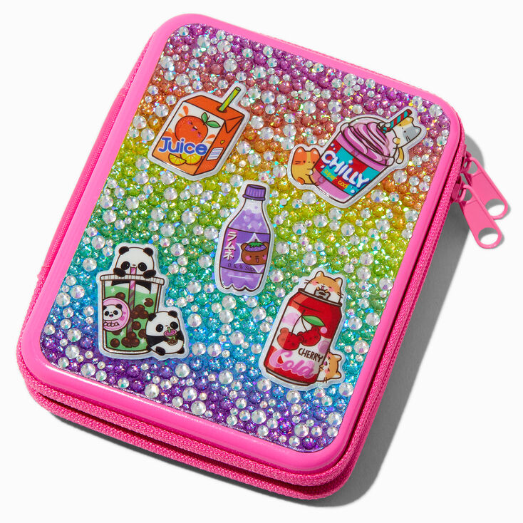 Critter Drinks Bling Pink Makeup Tin,