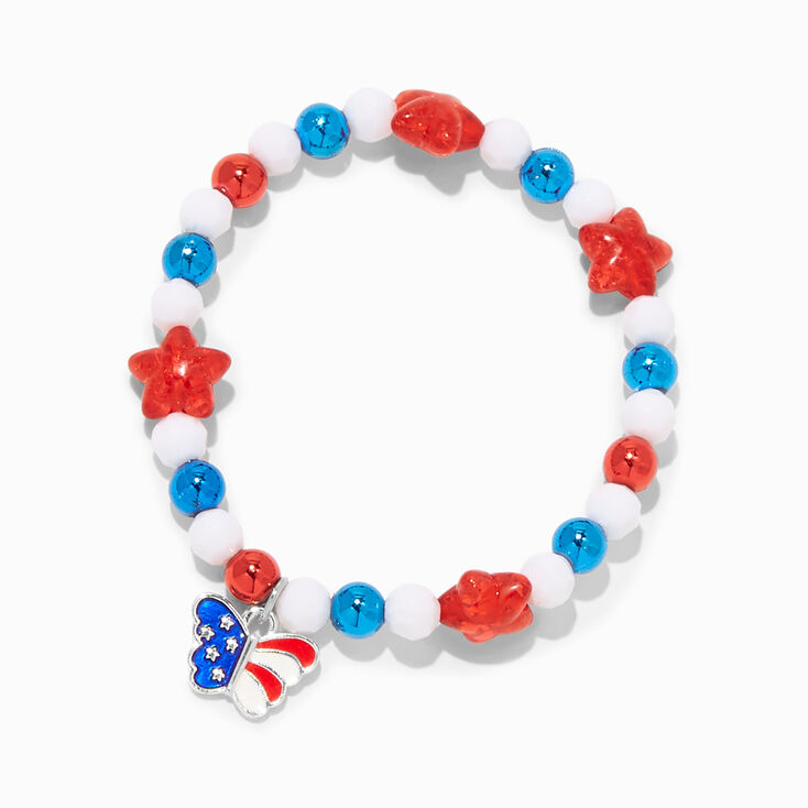 Patriotic Red, White, &amp; Blue Beaded Jewelry Set - 2 Pack,
