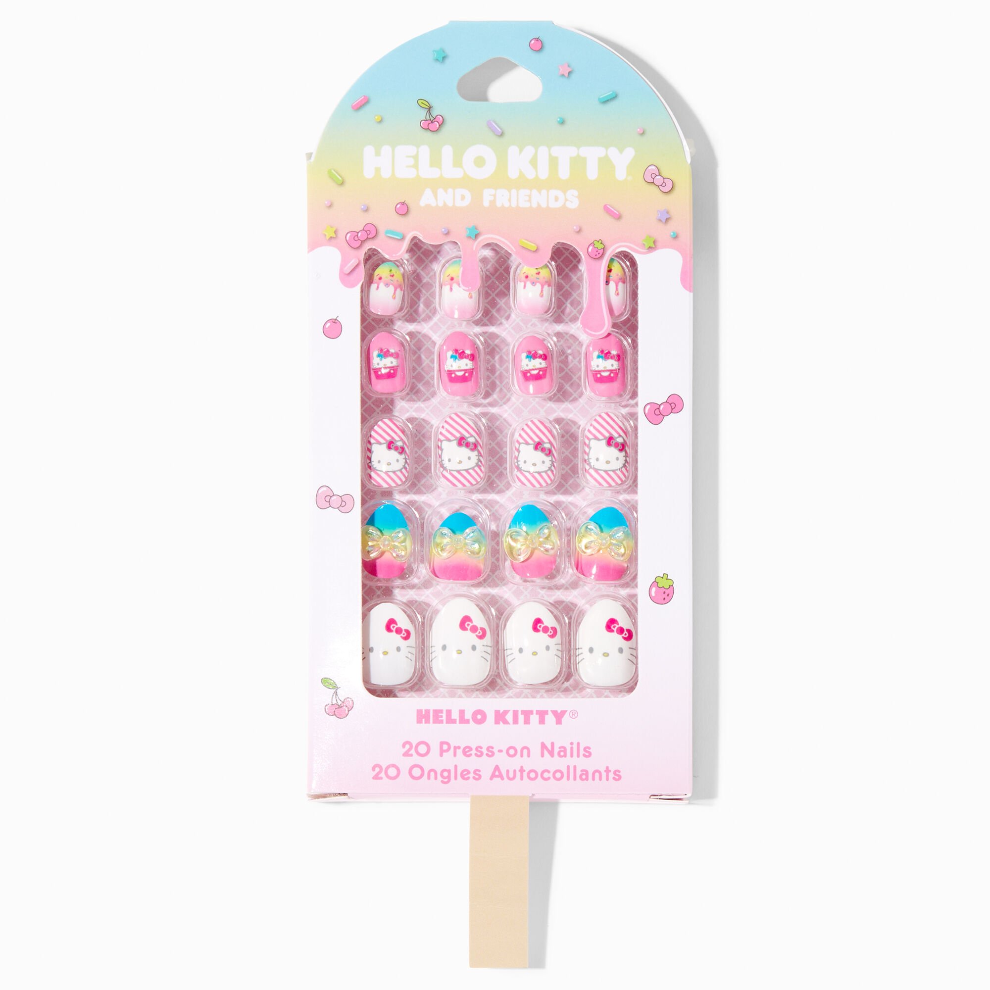 Hello Kitty® Stiletto Press On Faux Nail Set (20 Pack) | Claire's US