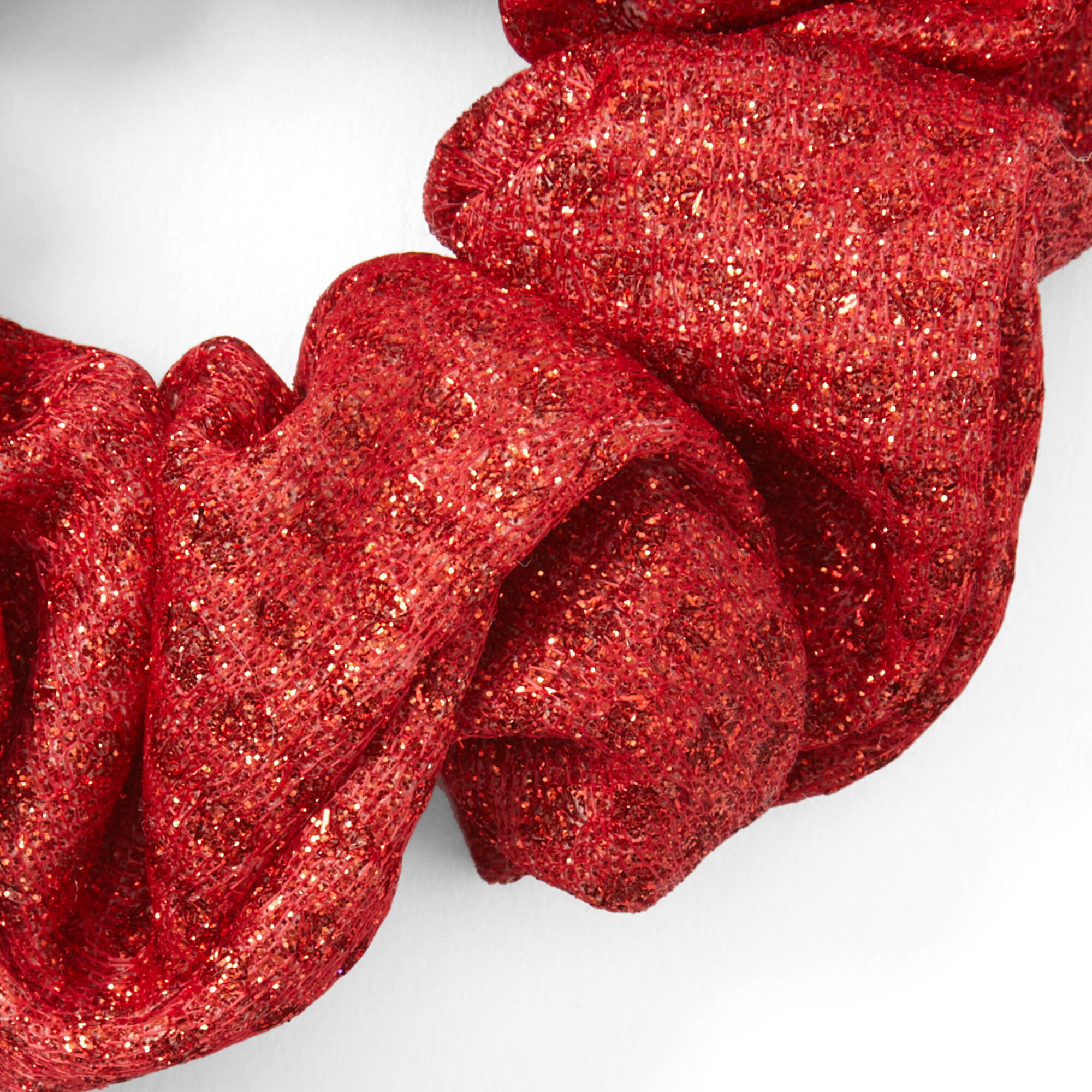 Medium Sequin Hair Scrunchie - Red,