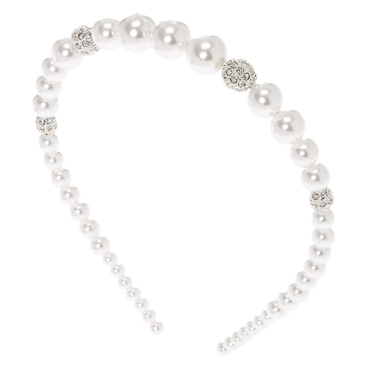 Claire's Serre-tête halo perles d’imitation