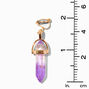 Purple 1&#39;&#39; Glow in the Dark Mystical Gem Clip-On Drop Earrings,