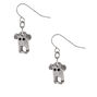 Silver 1&quot; Elephant Drop Earrings,