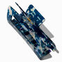 Blue Tortoiseshell Rectangular Hair Claw,