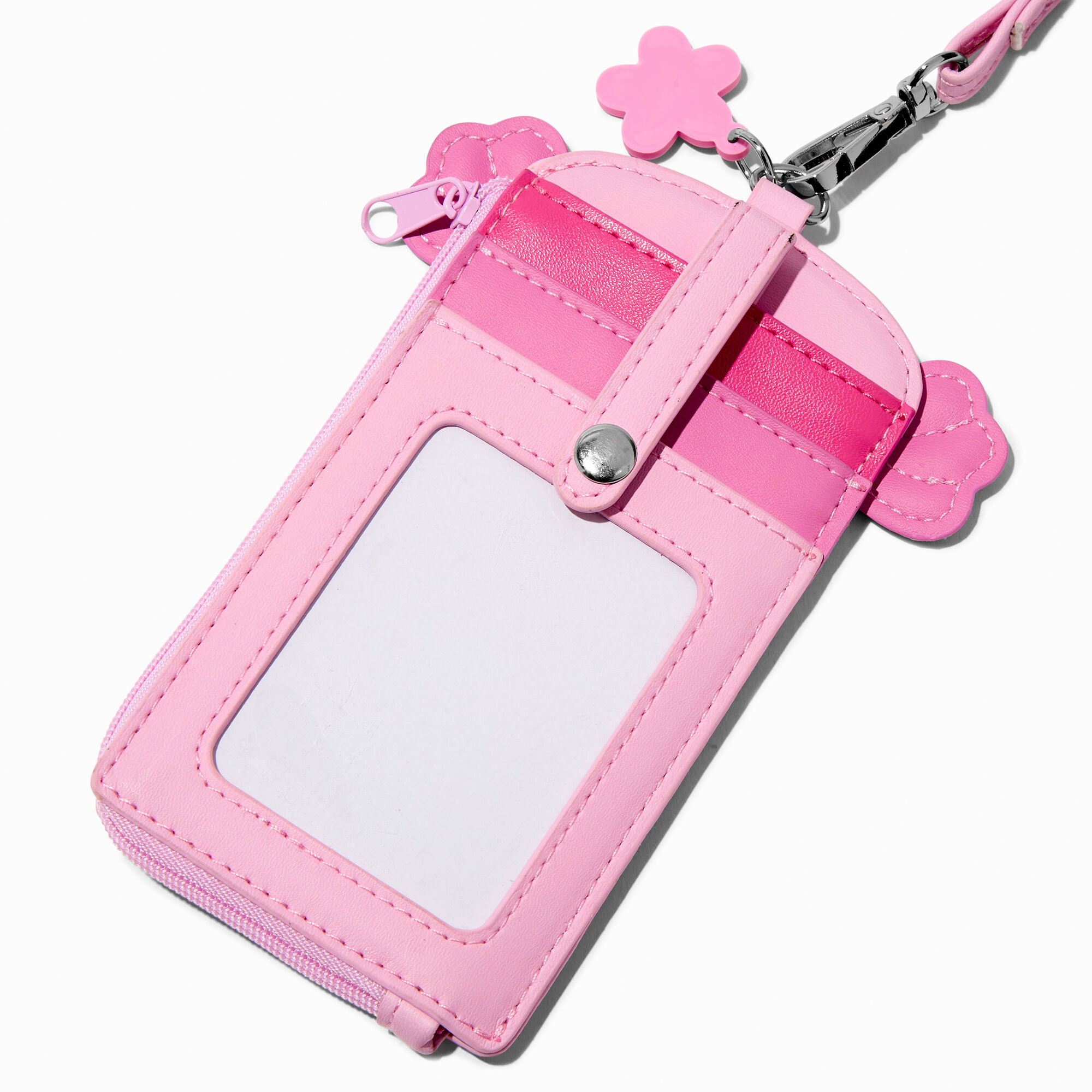 Pink Axolotl Wallet with Lanyard,
