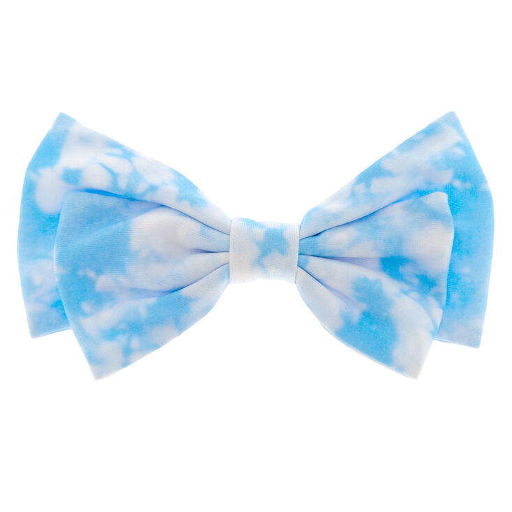 Tie Dye Hair Bow Clip Baby Blue Claire S