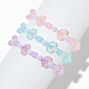 Claire&#39;s Club Glow in the Dark Pastel Heart Beaded Stretch Bracelets - 3 Pack,