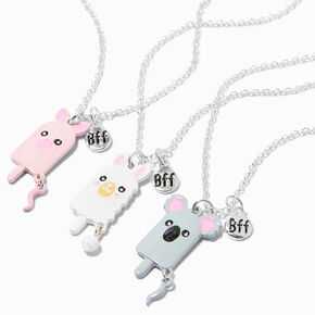 Best Friends Animal Ice Pop Pendant Necklaces - 3 Pack,