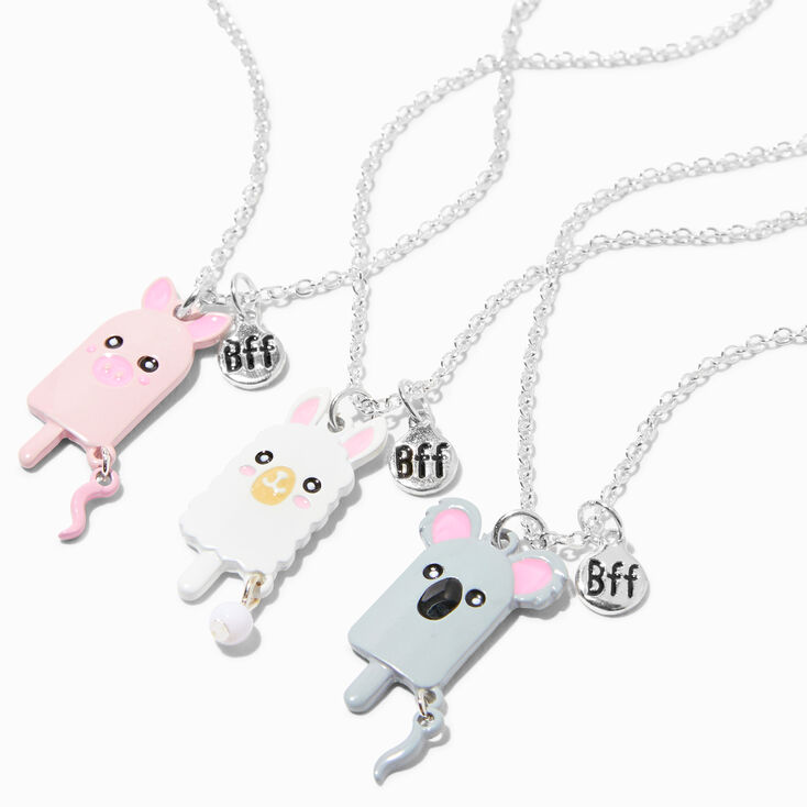 Best Friends Animal Ice Pop Pendant Necklaces - 3 Pack,