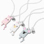 Best Friends Animal Ice Pop Pendant Necklaces - 3 Pack,