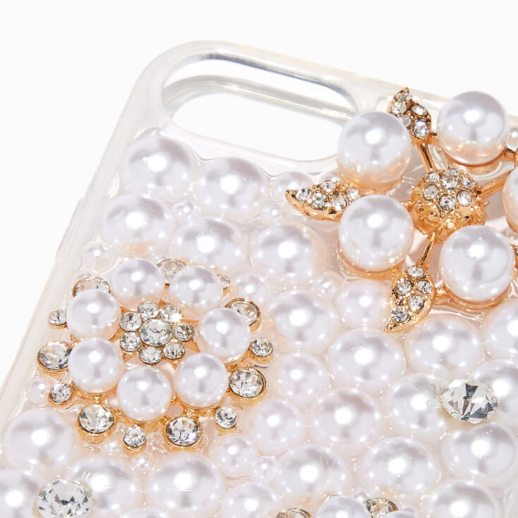 Crystal & Pearl Flowers Bling Phone Case - Fits iPhone® 6/7/8/SE