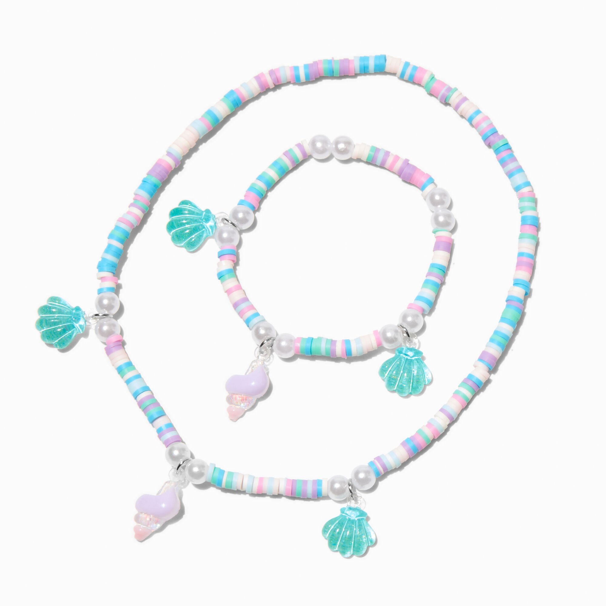 View Claires Club Mermaid Disc Beaded Jewelry Set 2 Pack information